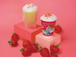 「花いちごのラテ」、「花いちごミルク」