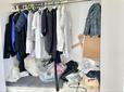 【収納前】ぐちゃぐちゃ状態のクローゼット