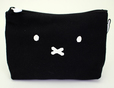 【ミッフィー】帆布ポーチM　フェイスブラック