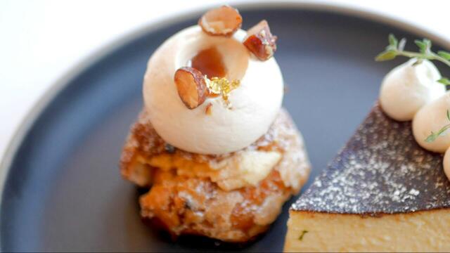 【広島の人気カフェ3選　”few”】シュー生地にクロッカンを纏わせてあり「シュープラリネ』