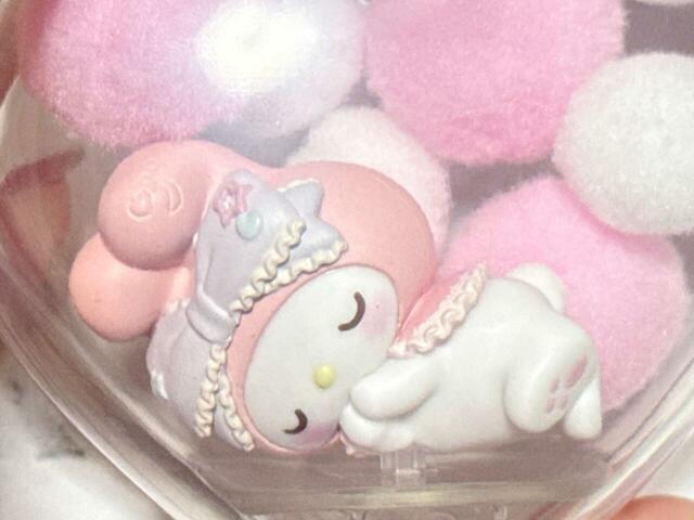 マイメロは頭巾にもレースがついています！かわいい♪