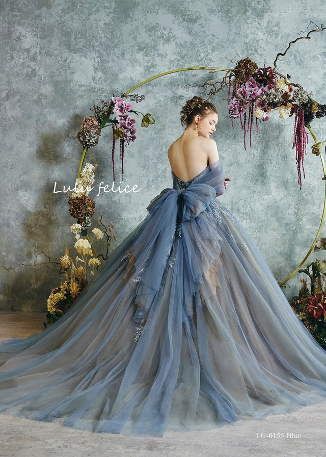 「Lulu felice（ルル・フェリーチェ）」新作ウェディングドレス LU-0155_Blue