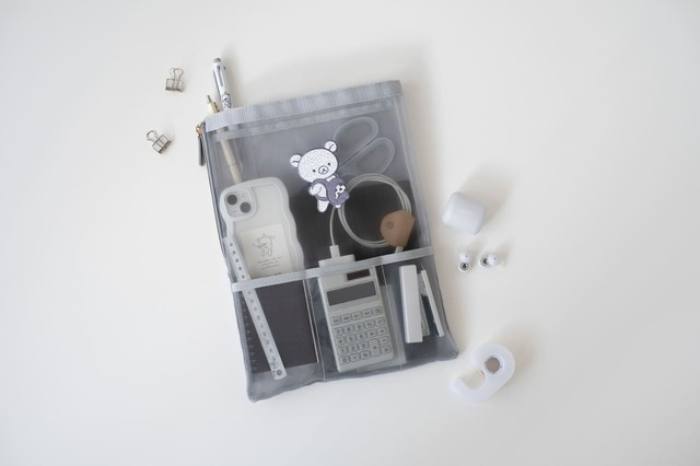 【リラックマ】「バッグインバッグ」メッシュで中の物が見やすい！