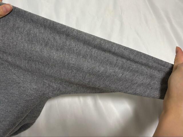 【AMERICAN HOLIC　クルーネックニットワンピース】縦にも横にもよく伸びて、ストレッチ性抜群です！