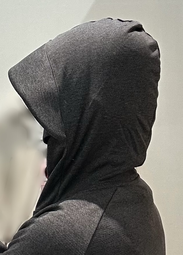 【ワークマン クールUVサンシェードパーカーEX+】フードのつばもしっかりした作りなので、帽子をかぶらなくてもOK◎