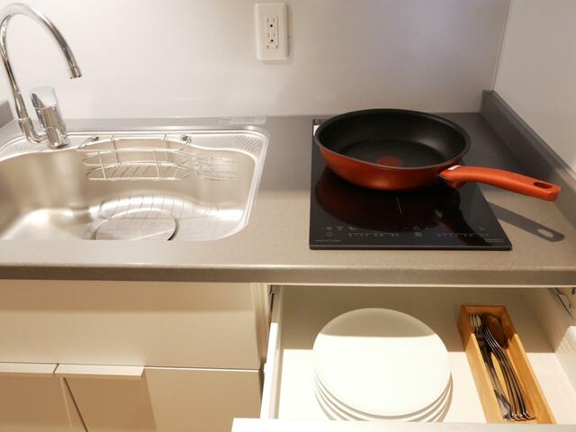 キッチンが充実したデラックストリプルルーム