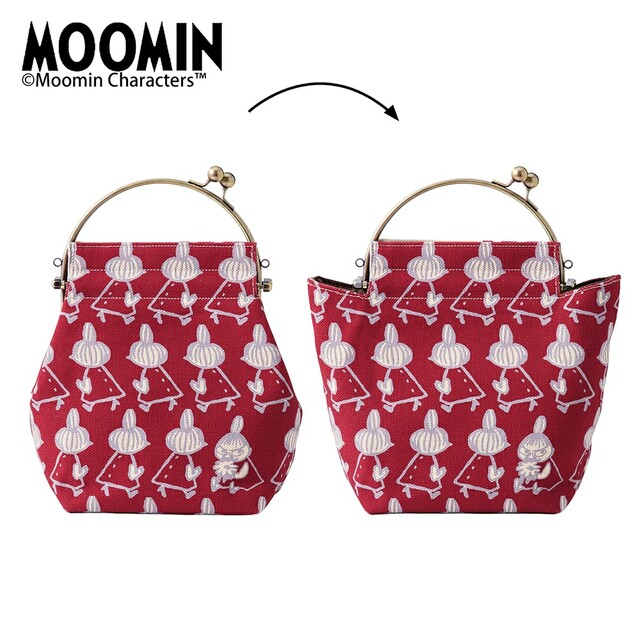 形を変えて使えるがま口バッグ／亥之吉「ムーミン」