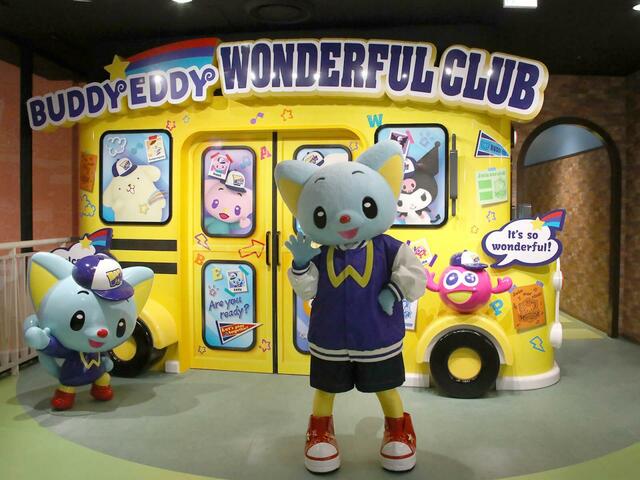 「BUDDYEDDY WONDERFUL CLUB」内覧会フォトセッション（通常キャラクターは映像のみの出演です）