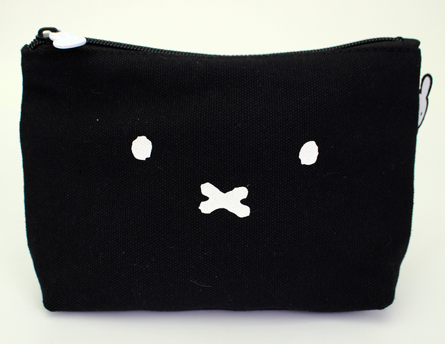 【ミッフィー】帆布ポーチM　フェイスブラック