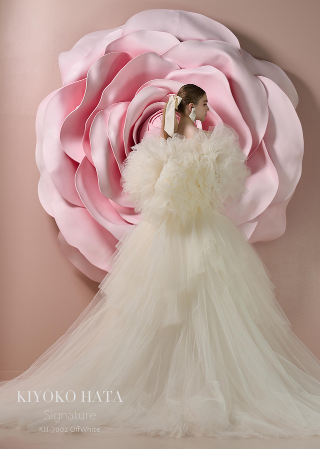 【クラウディア】KIYOKO HATA（キヨコハタ）新作ウェディングドレス｜KH-7002_offwhite