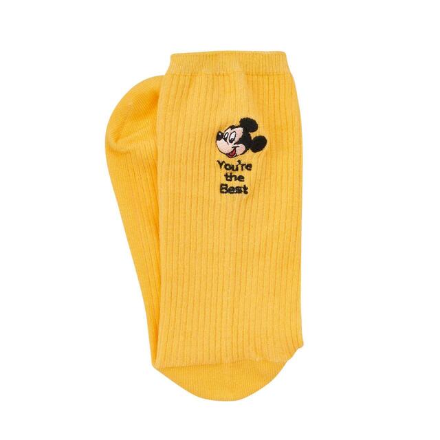 リブ刺しゅうソックス｜880円｜PLAZA「Hang Out with Disney Pals」ディズニーオリジナルグッズ