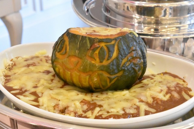 化け猫が描かれたカボチャはカレーでした！