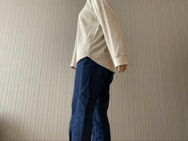 【UNIQLO（ユニクロ） ワッフルクルーネックT（長袖）】動きやすくて楽な着心地