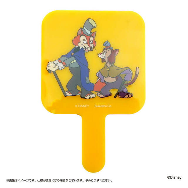 ハンドミラー 1,980円｜『ピノキオ』ギデオン＆ファウルフェロー｜キデイランド猫の日ディズニーグッズ