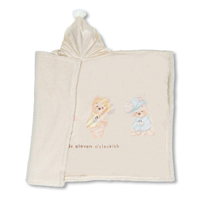 プーさん ブランケット フード 巾着入り WHITE POOH 4,400円