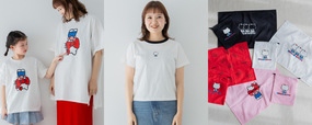 「LOWRYS FARM」×ハローキティ：KIDS 【HELLO KITTY】 BIGTSS／【HELLO KITTY】BIGT_MOM 共に全3種ずつ：KIDS 3,300円／Womens 4,990円（税込）サイズ展開：KIDS 110cm~150cm／Womens FREE：【HELLO KITTY】リンガ－TMOM 全3種：4,400円（税込）サイズ展開：FREE：KIDS 【HELLO KITTY】 ランチセット 全4種：1,690円（税込）
