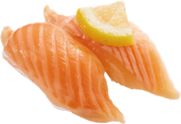 大とろサーモン食べ比べ（生・炙り）