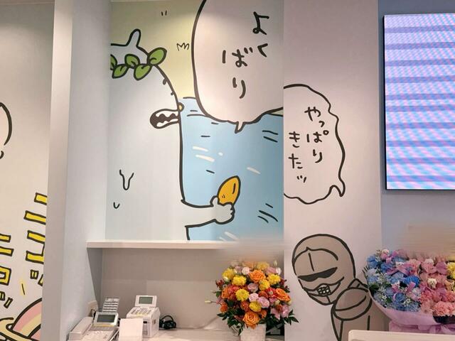 レジの奥のイラストにも注目です！