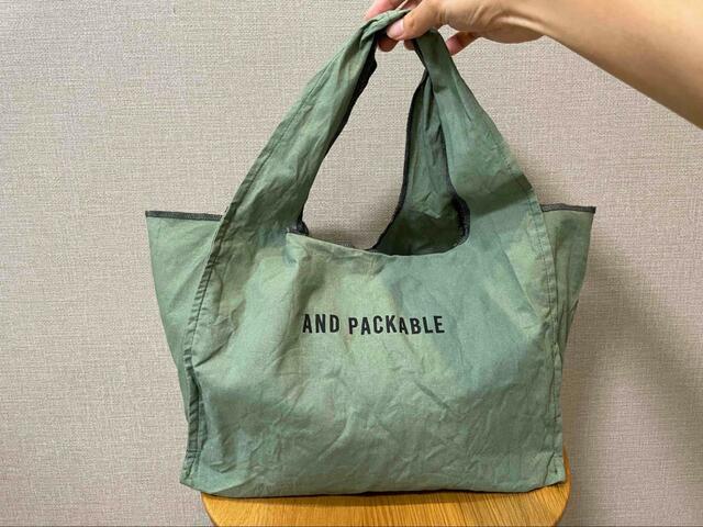 【アンドパッカブル コンビニ マルシェバッグ エコバック】洗濯後。縮みや色落ちもなく感動しました！