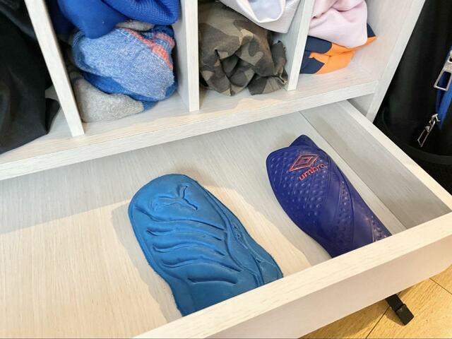 【ニトリ　ランドセルラック】サッカー用品もまとめて収納できる