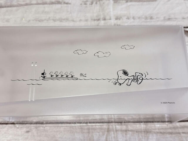 右側面にもスヌーピー＆ウッドストックのイラスト入り