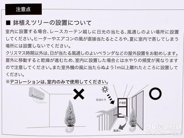 置き場所など説明書