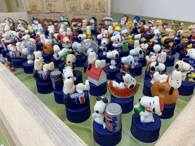 ペットボトルキャップのコレクションも