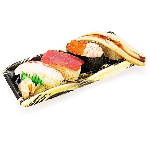 「赤しゃりで食べるでっかい握り寿司」