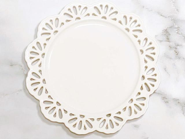 【Francfranc】パニエ プレート レース S ホワイト ／税込800円