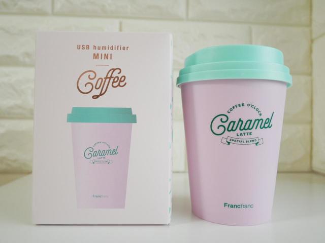 Francfranc（フランフラン）／ミニ　USB加湿器　コーヒー　ピンク