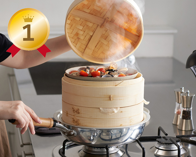 【KEYUCA スタッフ ベスト・オブ・ザ・イヤー2025】第1位：竹せいろ2段 下段深24cm（税込2,959円）