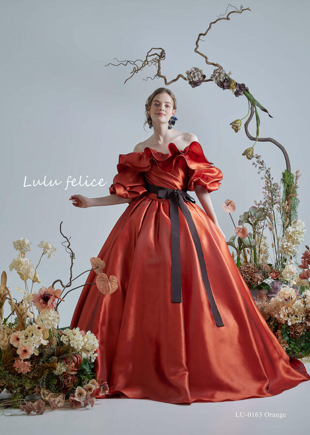 「Lulu felice（ルル・フェリーチェ）」新作ウェディングドレス　LU-0163_Orange
