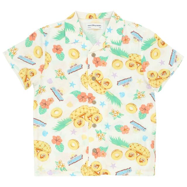 アロハシャツ(140) 3,900円|夏の東京ディズニーリゾート「Hello Hello SUMMER!」グッズ|販売店舗:東京ディズニーランド「グランドエンポーリアム」、東京ディズニーシー「タワー・オブ・テラー・メモラビリア」|発売日:2026年6月11日(木)