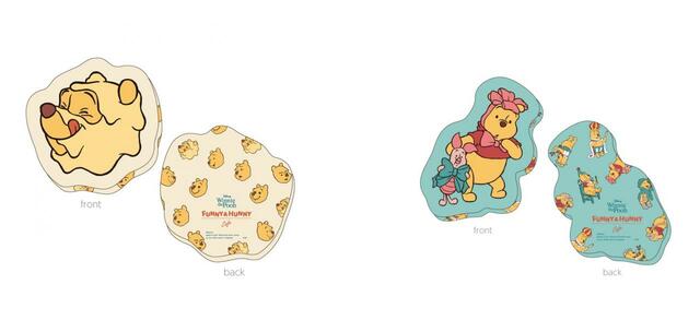 ダイカットクッション 3,080円|「くまのプーさん」FUNNY & HUNNY OH MY CAFE