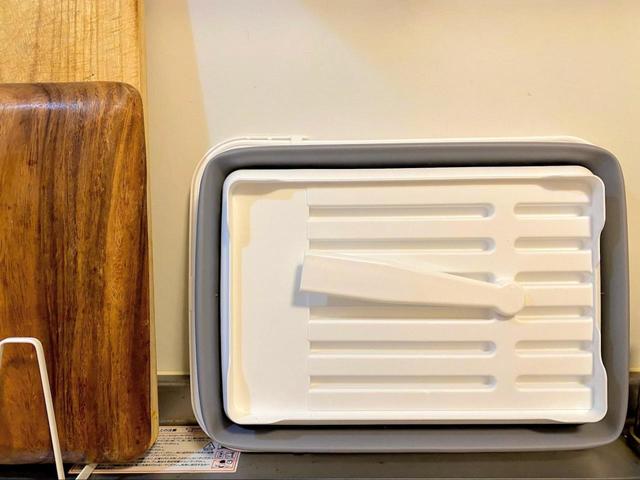 【カインズホーム 折りたたみできる 水切りバスケット】折りたためて便利