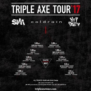 完売必至！coldrain×SiM×HEY-SMITHよる3マンツアー、雑誌「HEREmag