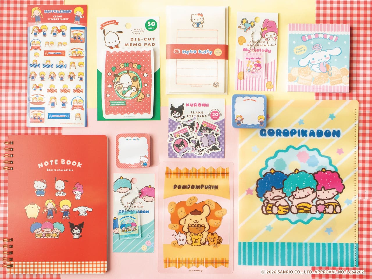 ハローキティやパティ＆ジミー、ゴロピカドンも！レトロかわいい「文具