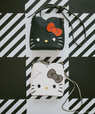 【ハローキティ×VIS】「ダブルフェイス ハートカットバッグ MINI」¥7,190/Color:Black / White