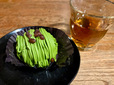 【コメダ珈琲店　抹茶の雫】黒糖クリームを静岡県産の一番茶を使用した抹茶クリームで包み込んだ一品