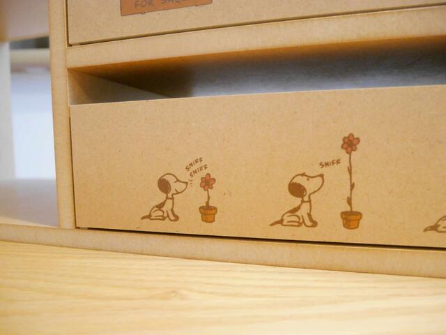 【ベルメゾン　キッチンカウンター上収納ボックス 『スヌーピー』】デビュー当時のスヌーピーは4足歩行だったんです♪