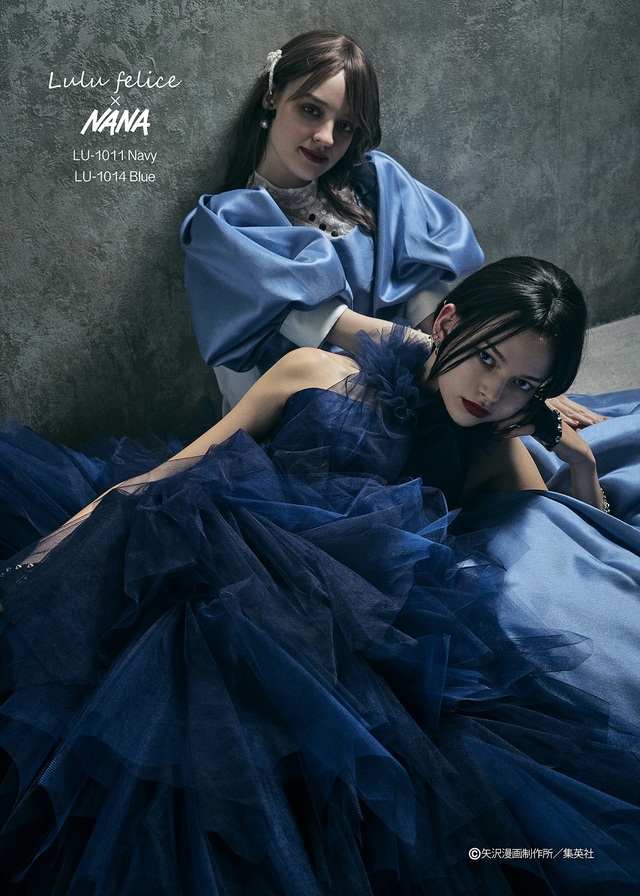 「Lulu felice×NANA」新作ウェディングドレス　LU-1011_Navy　LU-1014_Blue