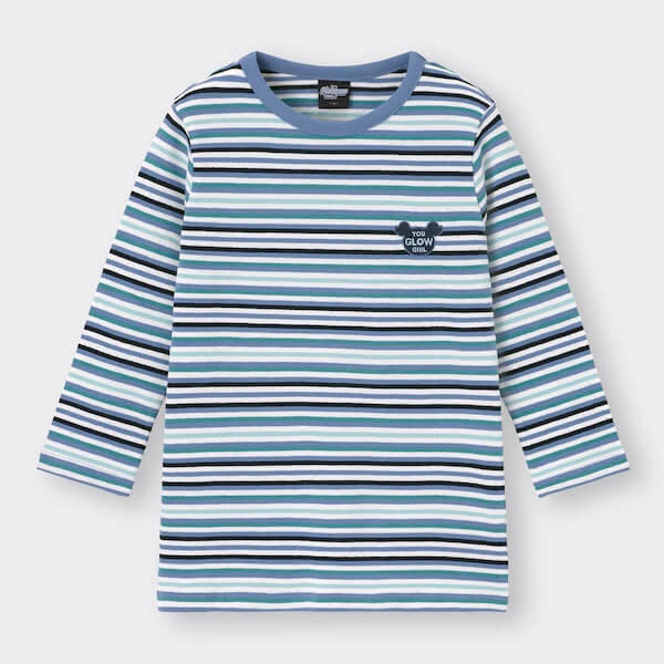 マルチボーダー(7分袖)The Powerpuff Girls +X ¥990