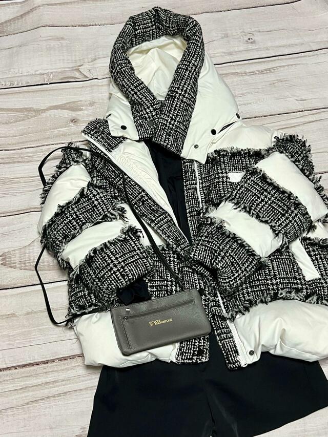 ダウンに合わせたカジュアルスタイルに合わせてもかわいい