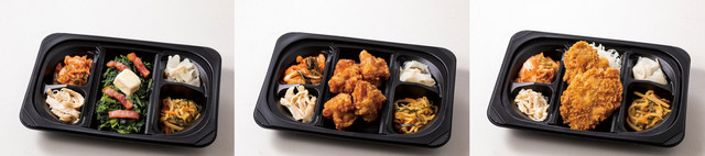 ＜ガスト＞ほうれん草ベーコンのおかず盛り、からあげのおかず盛り、ひれかつのおかず盛り