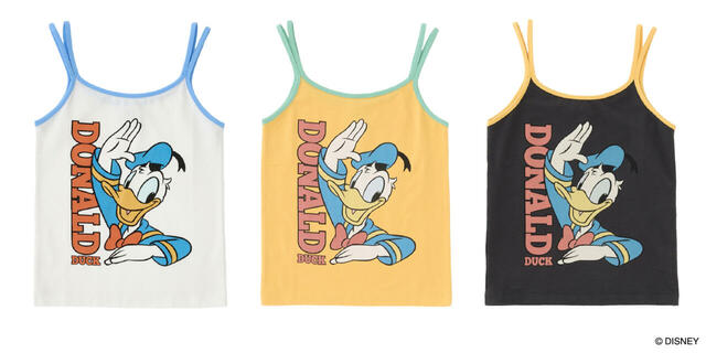 MD DOUBLE STRAP キャミソール ￥5,500｜MOUSSYディズニー「ドナルドダック」コレクション