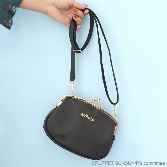 【パペットスンスンの郵便局限定グッズ】シックな焦茶色とロゴの箔押しがポイントのショルダーバッグ