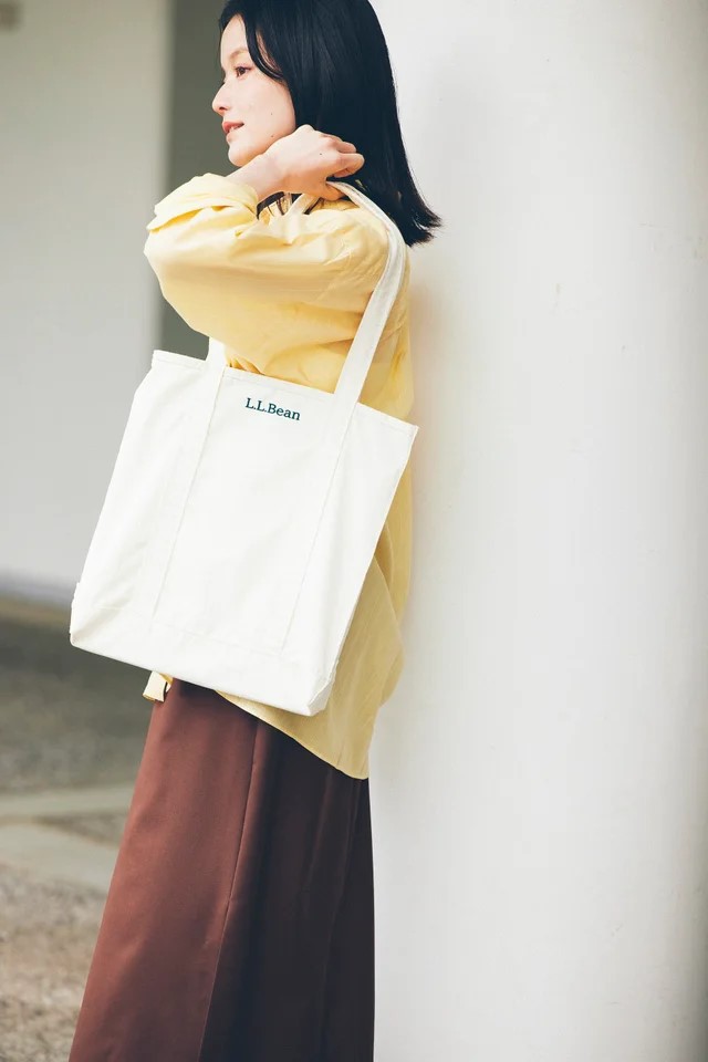 ハンドルは肩掛けでも手持ちでもバランス良く持てる長さ【L.L.Bean for bonjour records - Exclusive Record Tote Bag】