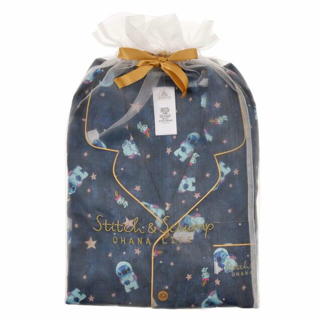 スティッチ&スクランプ 半袖パジャマ ブルー L Disney Stitch&Scramp OHANA LIFE 6,930円