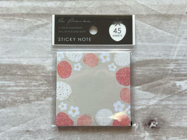 付箋 いちご 45枚：110円（税込）