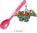 「まめきち&つぶきち 2連スプーンチャーム」<価格:スモールダブル 680円/レギュラーダブル 930円(税込)>【どうぶつの森とサーティワンが初コラボ!7月の新作「どうぶつの森 夏の島 ごちそうアイス」は、サカナが泳ぐ爽やかな夏の島フレーバー!】